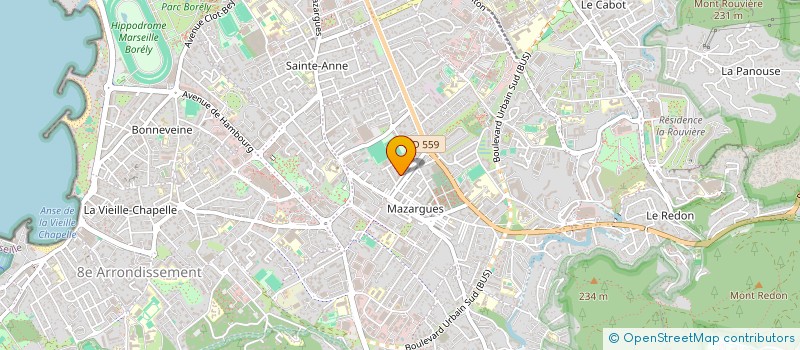 localisation de l'entreprise COMITE D INTERET DE QUARTIER DE MAZARGUES à MARSEILLE