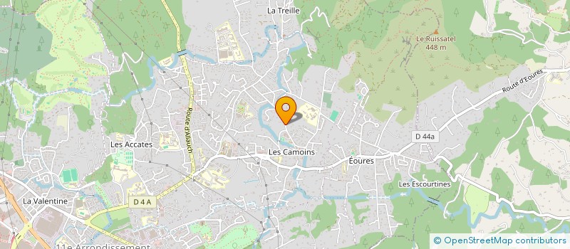 localisation de l'entreprise COMITE D'INTERET DE QUARTIER DES CAMOINS ET DE CAMOINS LES BAINS  MARSEILLE