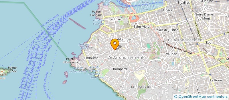 localisation de l'entreprise COMITE D'INTERET DE QUARTIER ENDOUME - SAINT-EUGENE (CIQ ENDOUME - SAINT-EUGENE) à MARSEILLE