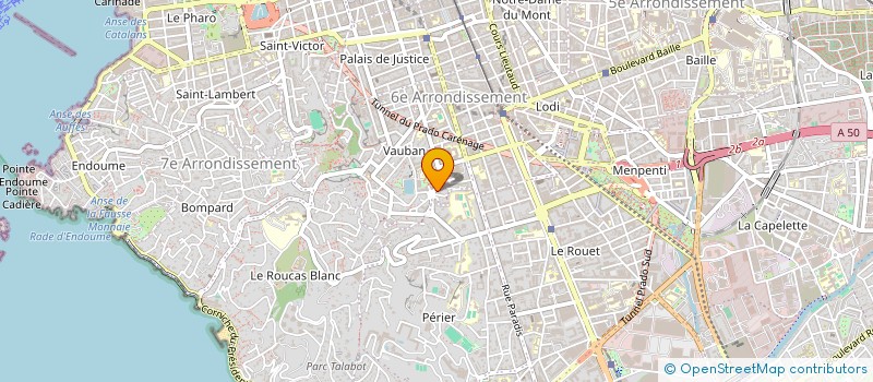 localisation de l'entreprise COMITE D INTERET DE QUARTIER VILLAS PARADIS FRANCOIS BRION VALLON MONTBELLO GASTON CREMIEUX ET RUES ADJACENTES à MARSEILLE