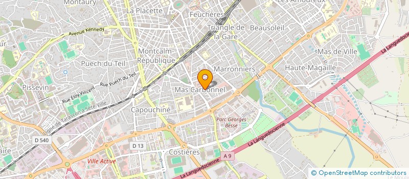 localisation de l'entreprise COMITE D'INTERET DU QUARTIER RUE DES MARRONNIERS-ROUTE DE GENERAC ET RUES ADJACENTES  NIMES