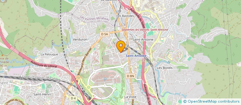 localisation de l'entreprise COMITE D INTERET DU QUARTIER ST ANTOINE LES BASTIDES PLAN D AOU à MARSEILLE