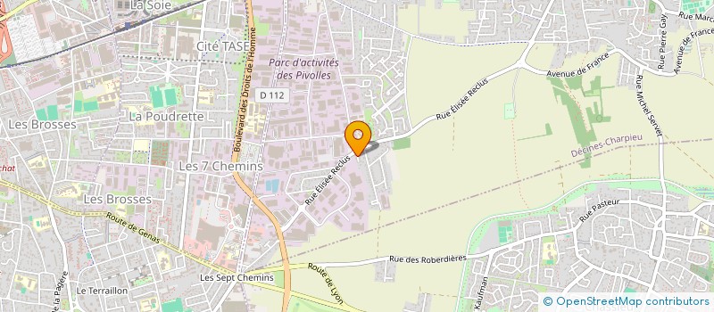 localisation de l'entreprise COMITE D'INTERET LOCAL BEAUREGARD - CHAMP BLANC  DECINES-CHARPIEU