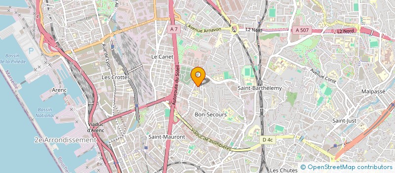 localisation de l'entreprise COMITE D INTERETS DE QUARTIER BON SECOURS SAINT-GABRIEL CLAIR SOLEIL à MARSEILLE