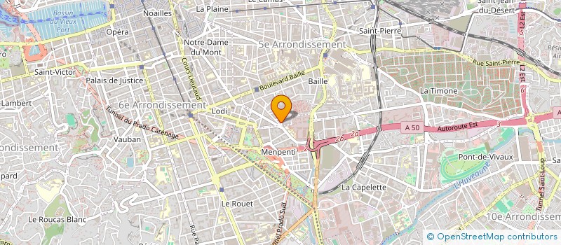 localisation de l'entreprise COMITE D'INTERETS DE QUARTIER DE MENPENTI 5° ARRONDISSEMENT à MARSEILLE