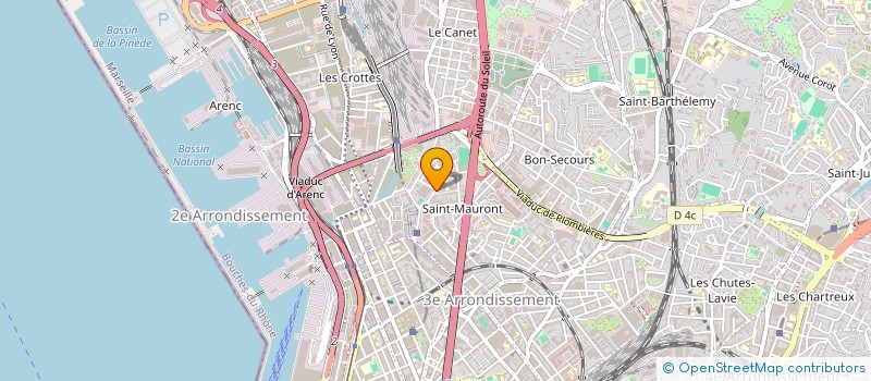 localisation de l'entreprise COMITE D'INTERETS DE QUARTIER SAINT-MAURONT BELLEVUE à MARSEILLE
