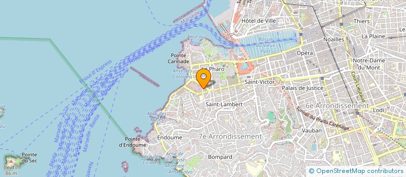 localisation de l'entreprise COMITE D'INTERETS DU QUARTIER DE LA PLACE DU 4 SEPTEMBRE ET RUES ADJACENTES à MARSEILLE