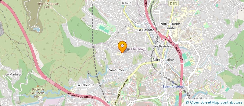 localisation de l'entreprise COMITE D'INTERETS DU QUARTIER DU VERDURON-BAS FREZE PRADEL à MARSEILLE