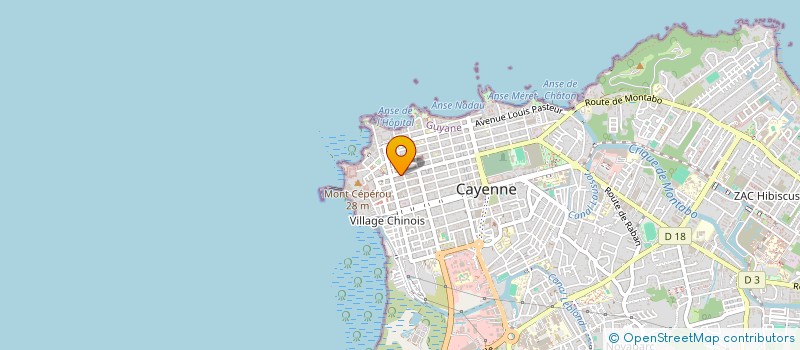 localisation de l'entreprise COMITE D'OEUVRES SOC DE BATA GUYANE  CAYENNE