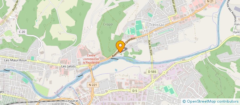 localisation de l'entreprise COMITE D OEUVRES SOCIALES  TRELISSAC