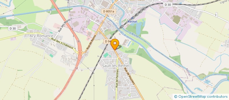 localisation de l'entreprise COMITE D'OEUVRES SOCIALES DE LA COMMUNAUTE DE COMMUNES DU PAYS RETHELOIS  SAULT-LES-RETHEL