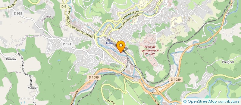 localisation de l'entreprise COMITE D OEUVRES SOCIALES DE LA CORREZE POSTE ET FRANCE TELECOM à TULLE