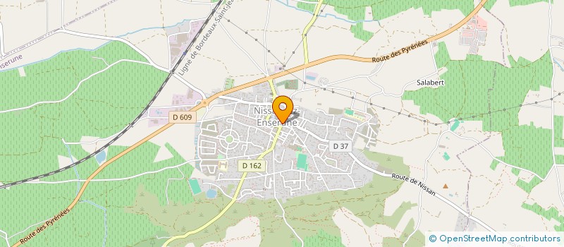 localisation de l'entreprise COMITE D'OEUVRES SOCIALES DU PERSONNEL COMMUNAL DE NISSAN  NISSAN-LEZ-ENSERUNE