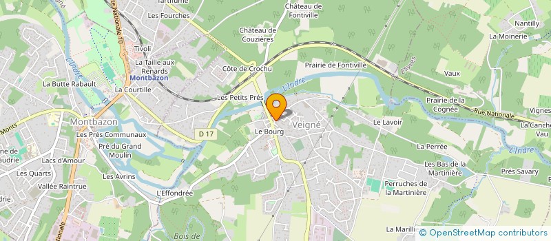 localisation de l'entreprise COMITE D'OEUVRES SOCIALES DU PERSONNEL DE LA MAIRIE DE VEIGNE à VEIGNE