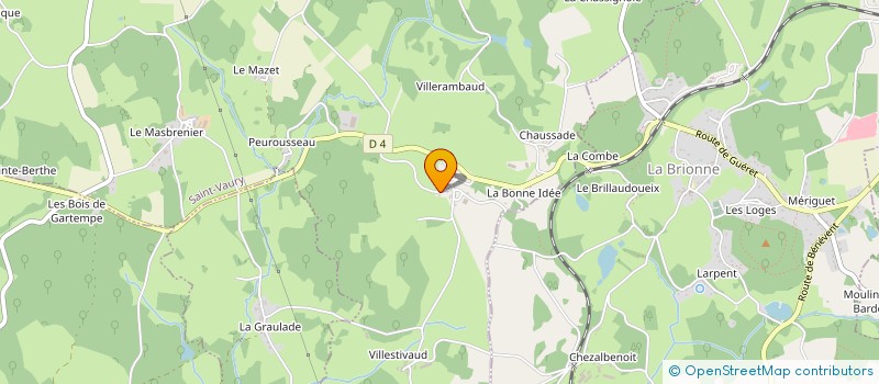 localisation de l'entreprise COMITE D'ORGAN DU TOUR CREUSE CYCLISTE  SAINT-VAURY