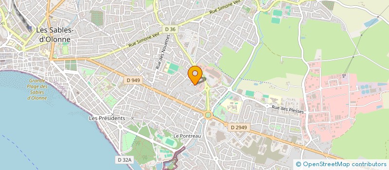 localisation de l'entreprise COMITE D'ORGANISATION DE L'OPEN DE VENDEE à LA ROCHE-SUR-YON