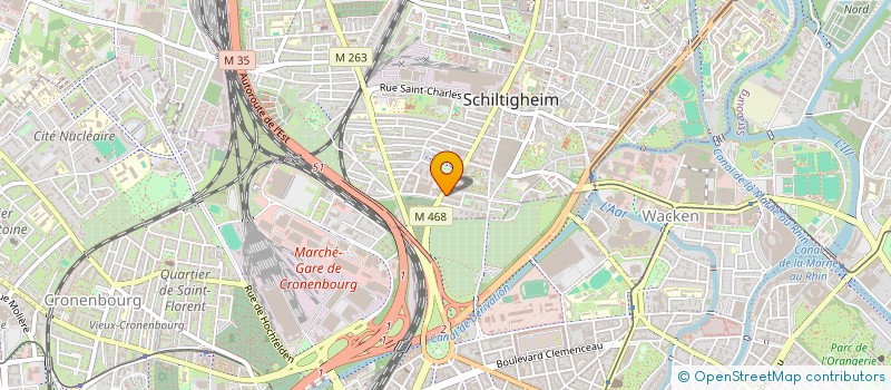 localisation de l'entreprise COMITE D'ORGANISATION DE LA COUPE DU CREDIT MUTUEL DE FOOTBALL STRASBOURG ET ENVIRONS  SCHILTIGHEIM