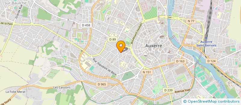 localisation de l'entreprise COMITE D'ORGANISATION DES BOUCLES DE L'YONNE CYCLISTES à AUXERRE