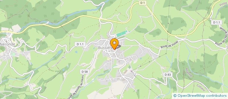 localisation de l'entreprise COMITE D'ORGANISATION DES CLASSES EN 6 à BUSSIERES