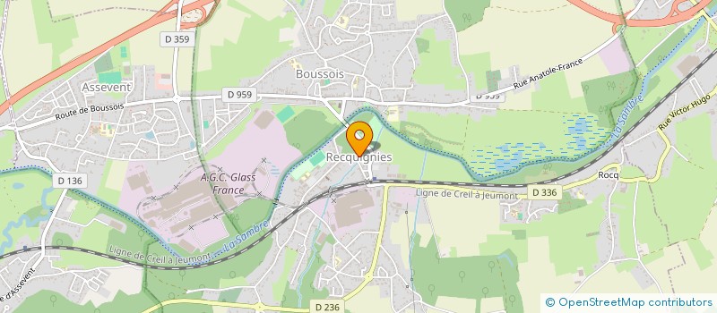 localisation de l'entreprise COMITE D'ORGANISATION DES FOULEES RECHIGNIENNES à RECQUIGNIES