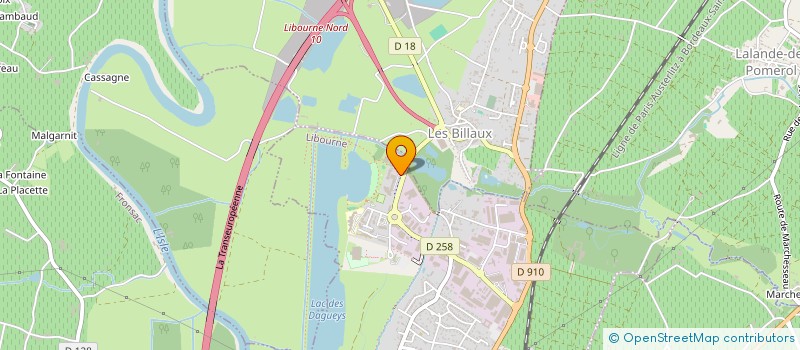 localisation de l'entreprise COMITE D'ORGANISATION DES REGATES D'AVIRON MASTERS 2022 à LIBOURNE