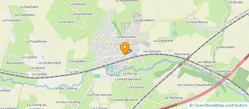 localisation de l'entreprise COMITE D'ORGANISATION DU 63EME CROSS NATIONAL DES SAPEURS- POMPIERS 2024  SAINT-BERTHEVIN