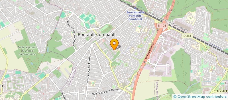 localisation de l'entreprise COMITE D'ORGANISATION DU CROSS PONTAULT COMBAULT ROISSY EN BRIE à PONTAULT-COMBAULT