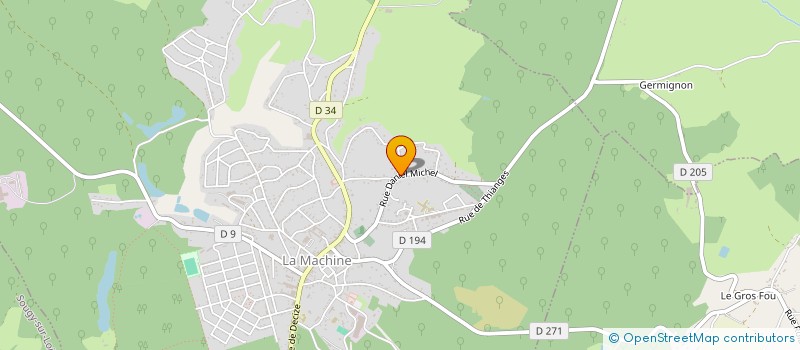 localisation de l'entreprise COMITE D'ORGANISATION DU GRAND PRIX CYCLISTE DE LA MACHINE  LA MACHINE