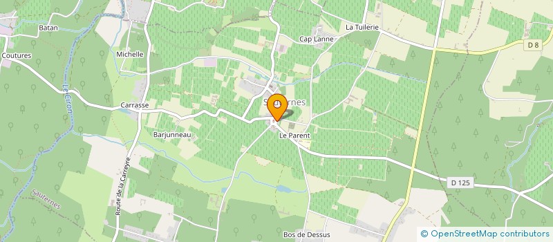 localisation de l'entreprise COMITE D'ORGANISATION DU MARATHON DE SAUTERNES à SAUTERNES
