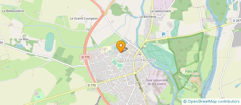 localisation de l'entreprise COMITE D'ORGANISATION DU TOUR CYCLISTE DE LA COMMUNAUTE DE COMMUNES DE LA REGION DU LION D'ANGERS  LE LION D'ANGERS
