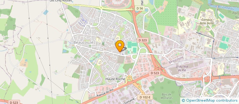 localisation de l'entreprise COMITE D'ORGANISATION OPEN FEMININ ANGERS LOIRE à BEAUCOUZE