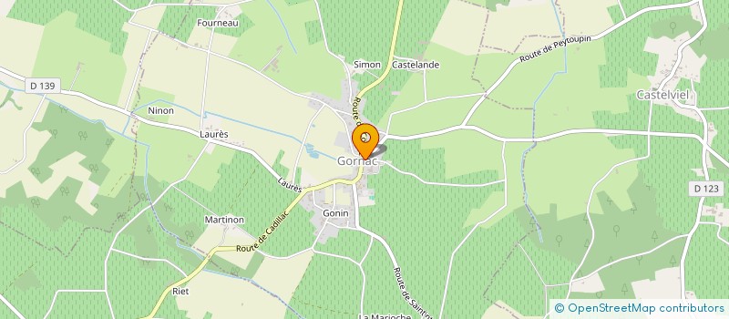 localisation de l'entreprise COMITE D'ORGANISATIONS D'ECHANGES FRANCO-ALLEMANDS  SAUVETERRE-DE-GUYENNE