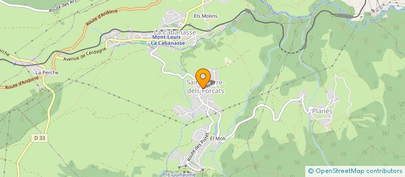 localisation de l'entreprise COMITE D USAGERS DE LA LIGNE DU TRAIN JAUNE CULTJ  SAINT-PIERRE-DELS-FORCATS