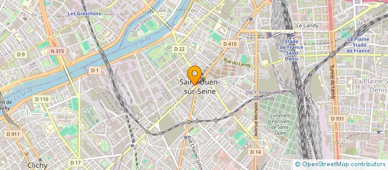 localisation de l'entreprise COMITE D'USAGERS DE LA POSTE ST OUEN à SAINT-OUEN-SUR-SEINE