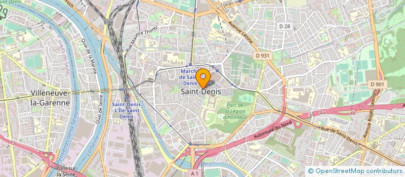 localisation de l'entreprise COMITE DACTIONS SOCIALES ET CULTURELLES DES FONCTIONNAIRES TERRITORIAUX DE LA VILLE DE SAINT DENIS à SAINT-DENIS