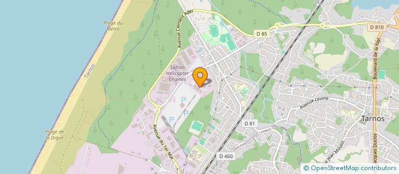 localisation de l'entreprise COMITE DE BASSIN D EMPLOI DU SEIGNANX à TARNOS