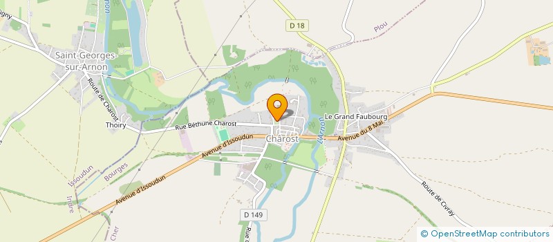 localisation de l'entreprise COMITE DE COMICE AGRICOLE ET RURAL DU CANTON DE CHAROST'  CHAROST