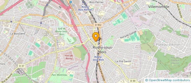localisation de l'entreprise COMITE DE COORDINATION DES ANCIENS COMBATTANTS ET VICTIME DE GUERRE DE ROSNY SOUS BOIS à ROSNY-SOUS-BOIS