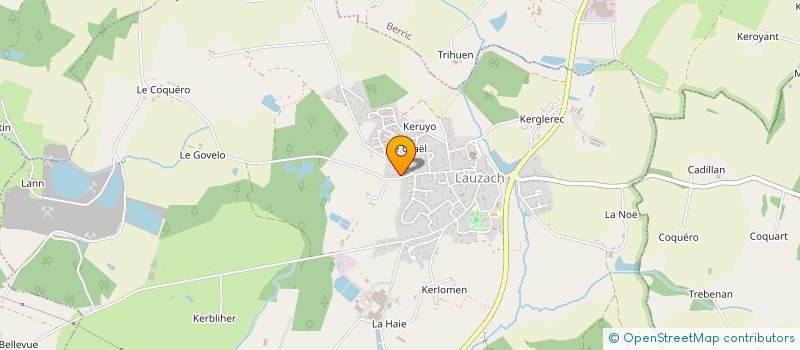 localisation de l'entreprise COMITE DE DEFENSE, D'ACTION ET DE SAUVEGARDE DE L'ETANG COMMUNAL DE LAUZACH 56190  LAUZACH