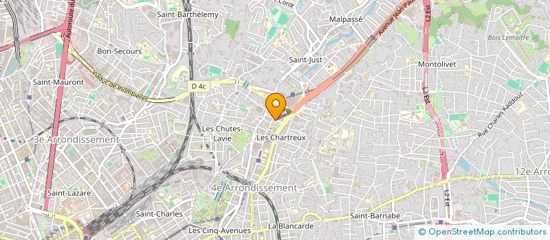 localisation de l'entreprise COMITE DE DEFENSE DES INTERETS DU QUARTIER CHARTREUX-CENTRE  MARSEILLE