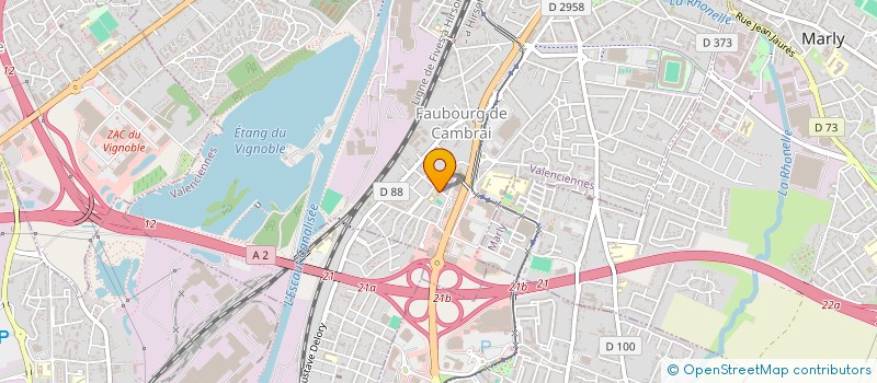 localisation de l'entreprise COMITE DE DEFENSE DES LOCATAIRES ET DES FETES DU FAUBOURG DE CAMBRAI  VALENCIENNES