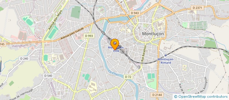 localisation de l'entreprise COMITE DE DEFENSE ET DE DEVELOPPEMENT DU RAIL DE LA REGION MONTLUCONNAISE à MONTLUCON