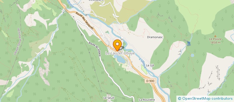 localisation de l'entreprise COMITE DE DEVELOPPEMENT DU STADE DE VOL LIBRE DE LA MONTAGNE DE LA BLANCHE  UBAYE-SERRE-PONCON