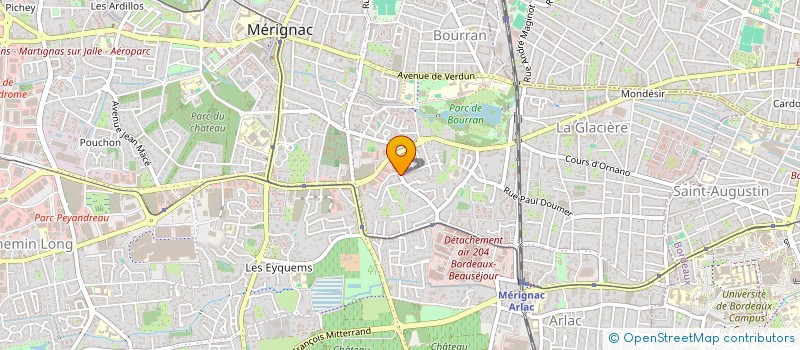 localisation de l'entreprise COMITE DE FETES DE BIENFAISANCE ET DE DEFENSE DU QUARTIER DE LABATUT MERIGNAC  MERIGNAC