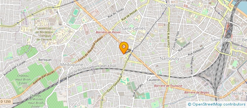 localisation de l'entreprise COMITE DE FETES DE BIENFAISANCE ET INTERETS DE QUARTIERS ST GENES TALENCE BORDEAUX  TALENCE