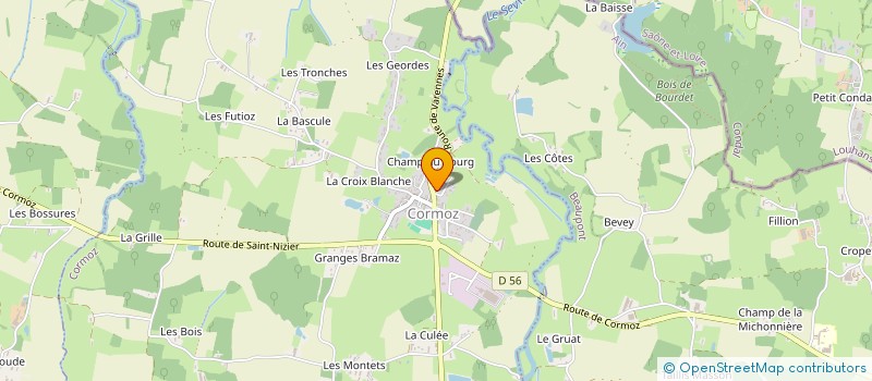 localisation de l'entreprise COMITE DE FLEURISSEMENT DE CORMOZ  CORMOZ