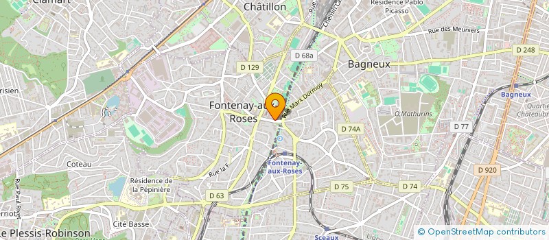 localisation de l'entreprise COMITE DE FONTENAY AUX ROSES DE LA FEDERATION NATIONALE DES ANCIENS COMBATTANTS EN ALGERIE MAROC TUNISIE à FONTENAY-AUX-ROSES