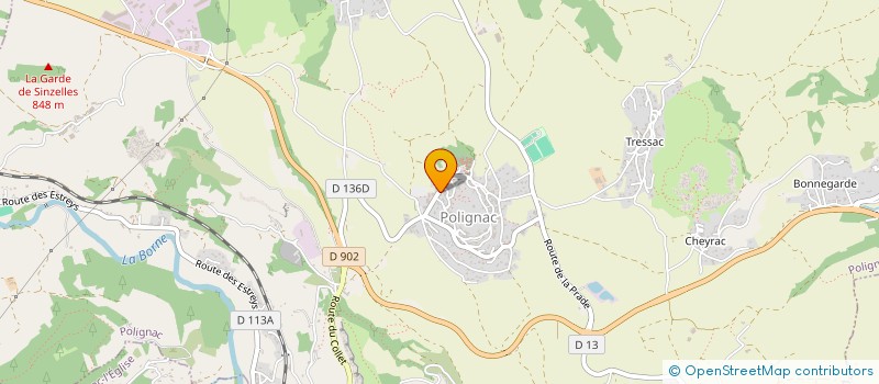 localisation de l'entreprise COMITE DE GESTION CANTINE SCOLAIRE  POLIGNAC