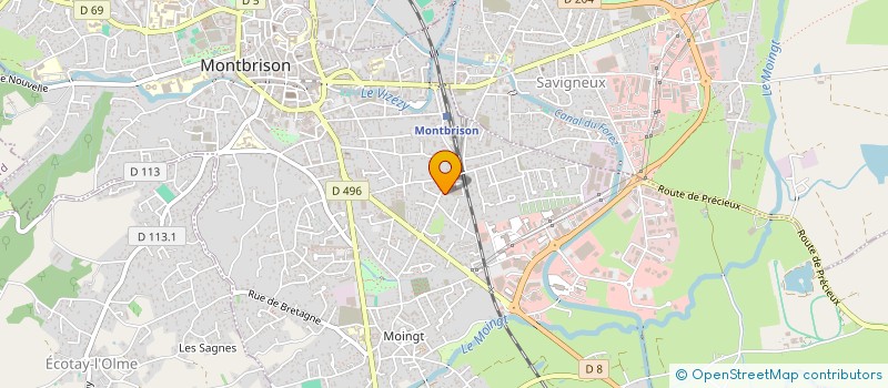 localisation de l'entreprise COMITE DE GESTION DE L'ESPACE SPORTIF DES JACQUINS  MONTBRISON