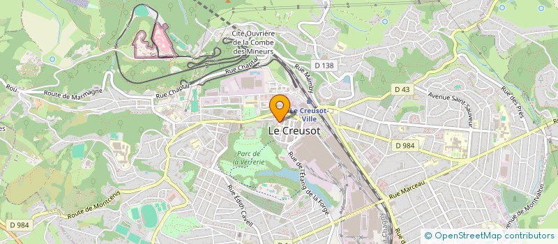 localisation de l'entreprise COMITE DE GESTION DES ASSOCIATIONS PATRIOTIQUES DU CREUSOT  LE CREUSOT